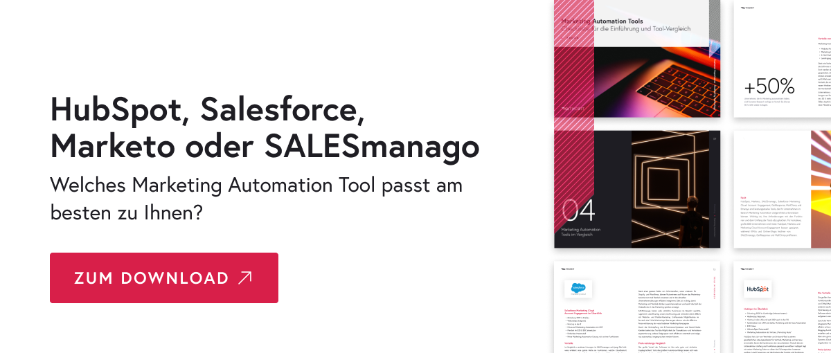 EBook - Jetzt lesen: HubSpot, Salesforce oder SALESmanago - 7 Marketing Automation Tools im Vergleich - Zum Download